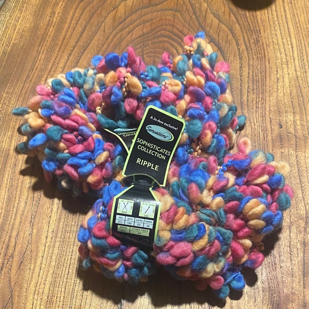 Sensations Colorful Ripple Yarn Bundle of 2